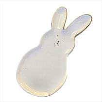 Petisqueira Coelho Branco Mesa Posta Páscoa Porcelana 30cm Petisqueira Coelho Branco Mesa Posta Páscoa Porcelana 30cm