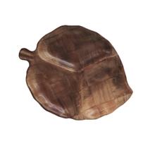 Petisqueira com 03 divisórias de bambu 33x15.5cm