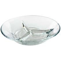 Petisqueira com 3 divisórias 233 ml em vidro freecom corallo
