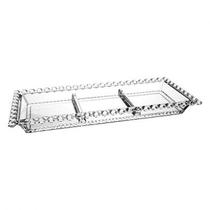 Petisqueira com 3 divisórias em cristal L30xP13xA2,5cm Transparente LHermitage Petisqueira com 3 divisórias em cristal L30xP13xA2,5cm Transparente LHermitage