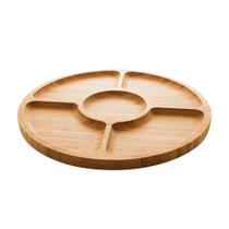 Petisqueira com 5 Divisórias Lyor Round de Bambu 25cm Petisqueira com 5 Divisórias Lyor Round de Bambu 25cm