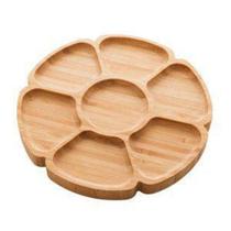 Petisqueira Com 7 Divisórias de Bambu Flower 1350 LYOR