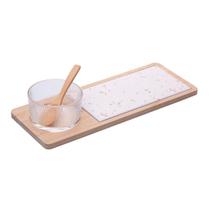 Petisqueira com Colher de Madeira e Bandeja Lyor Petisqueira com Colher de Madeira e Bandeja Lyor