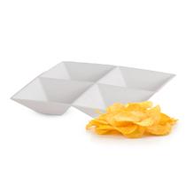 Petisqueira Com Divisórias Quadrado Cozinha Tábua Para Frios Branco - Paramount 3