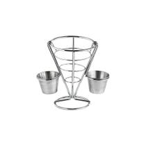 Petisqueira Cone Inox Com Molheiras Hauskraft