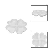 Petisqueira Coração Melamina Branca 4 Divisórias Fruta Snack Petisqueira Coração Melamina Branca 4 Divisórias Fruta Snack