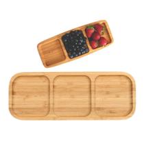 Petisqueira de Bambu Bandeja Petiscos Retangular Mek 259,5cm