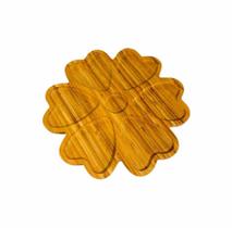 Petisqueira de Bambu em Formato de Flor Coração 29x29cm - FWB