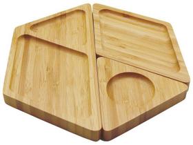 Petisqueira De Bambu Hexagonal Desmontável Natural Petisqueira De Bambu Hexagonal Desmontável Natural