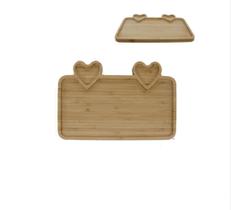 Petisqueira De Bambu Natural Modelo Amor 28X20X1.5 Petisqueira De Bambu Natural Modelo Amor 28X20X1.5