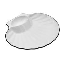 Petisqueira de Cerâmica Concha com Espaço para Molho