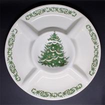 Petisqueira De Cerâmica Gde. Arvore De Natal Verde 34 x 3cm