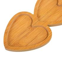 Petisqueira De Coração Mdf Com 4 Divisorias 14x49x1,3cm