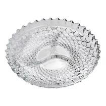 Petisqueira De Cristal 3 Divisórias Pineapple Decoração