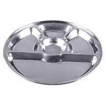 Petisqueira de Inox com 3 Divisórias Plasvale Attuale