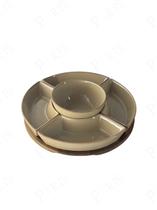 Petisqueira de Madeira com 5 Bowls de Cerâmica Bege UN0012 BTC Petisqueira de Madeira com 5 Bowls de Cerâmica Bege UN0012 BTC