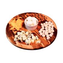 Petisqueira de madeira com Ramequim de Porcelana TMTSUPORTES Petisqueira de madeira com Ramequim de Porcelana TMTSUPORTES