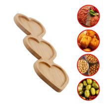 Petisqueira De Madeira Coração Frios 3 Divisorias Raso