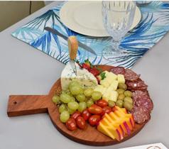 Petisqueira de Madeira Maciça Redonda Para Frios Pizza Ø29cm