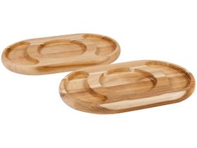 Petisqueira de Madeira Oval 2 Peças Petisqueira de Madeira Oval 2 Peças