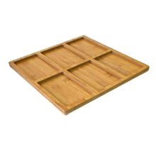 Petisqueira De Madeira Quadrada Com 6 Divisórias 30x30cm