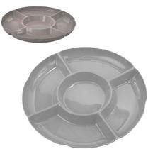 Petisqueira De Melamina Prato 5 Divisões 23cm Porções Petisqueira De Melamina Prato 5 Divisões 23cm Porções