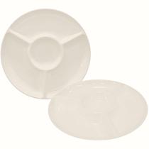 Petisqueira de Melamina Premium Leve Resistente Grande com 4 Divisões - 33,5 cm - Bestfer