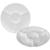 Petisqueira de Melamina Premium Leve Resistente Grande com 4 Divisões - 33,5 cm - Bestfer Petisqueira de Melamina Premium Leve Resistente Grande com 4 Divisões - 33,5 cm - Bestfer