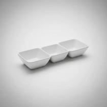 Petisqueira De Porcelana Com 3 Divisórias Petisqueira De Porcelana Com 3 Divisórias