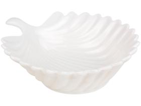 Petisqueira De Porcelana Folha Concha Hauskraft 250ml 17x15x4,5cm Petisqueira De Porcelana Folha Concha Hauskraft 250ml 17x15x4,5cm