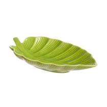 Petisqueira De Porcelana Folha Verde 22X11 Cm - Etilux