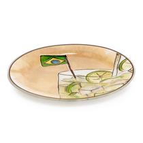 Petisqueira de vidro caipirinha e bandeira prato raso 18 cm