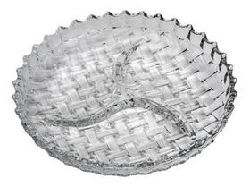 Petisqueira De Vidro Cristal 3 Cavidades Petiscos Tira Gosto Petisqueira De Vidro Cristal 3 Cavidades Petiscos Tira Gosto
