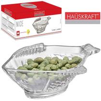 Petisqueira de vidro cristal nice hauskraft 20x15,5x7cm na caixa