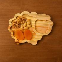 Petisqueira Decorativa Madeira Pinus Tratado Ovelha Natalina