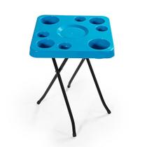 Petisqueira Dobrável Mesa Com Porta Copo Para Piscina