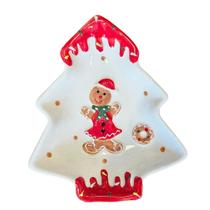 Petisqueira em cerâmica pinheiro Natal gingerbread 18cm