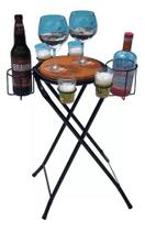 Petisqueira em Ferro e Madeira Dobrável