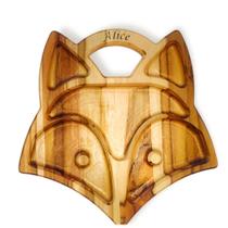 Petisqueira em formado de raposa personalizada em madeira Teca - WR ROUTER