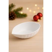 Petisqueira em formato de folha 210ml 2 unidades para servir petiscos, sobremesas, salgados e doces