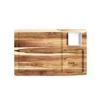 Petisqueira Em Madeira Teca Com 1 Pote - Stolf único Petisqueira Em Madeira Teca Com 1 Pote - Stolf único