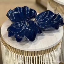 Petisqueira em Melamina Formato Concha Azul 18x16,5x7cm 50225 - EntreCasa Petisqueira em Melamina Formato Concha Azul 18x16,5x7cm 50225 - EntreCasa