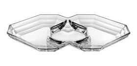 Petisqueira Em Vidro Italiano Vidivi Modelo Canova 3 Divisórias