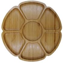 PETISQUEIRA FLOR 7 ESPAÇOS BAMBU 19,5x19,5cm