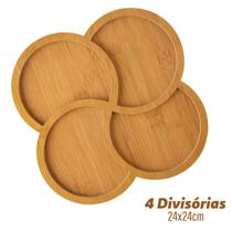 Petisqueira Gamela com 4 Divisórias para Churrasco 24cm Tipo Trevo Frios Petisqueira Gamela com 4 Divisórias para Churrasco 24cm Tipo Trevo Frios