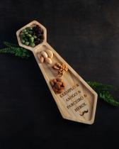 Petisqueira gravata de madeira com frase - presente dia dos pais - tábua de bambu Petisqueira gravata de madeira com frase - presente dia dos pais - tábua de bambu