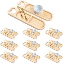 Petisqueira Madeira Valor Atacado Kit com Garfinhos