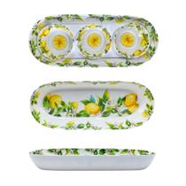 Petisqueira Melamina Sicília Com 3 Bowls Para Receber Visita