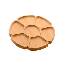 Petisqueira Multiuso Em Bambu Com Divisórias Para Petiscos e Sua Mesa Posta Petisqueira Multiuso Em Bambu Com Divisórias Para Petiscos e Sua Mesa Posta