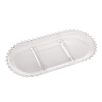 Petisqueira Oval Pearl de Cristal c/3 Divisões Wolff Petisqueira Oval Pearl de Cristal c/3 Divisões Wolff